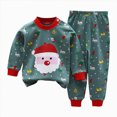 thumbnail image 1 of TAmten Toddler Baby Girl Clothes 1T 2T 3T 4T 5T Fall Winter Outfits Contrast Color Long Sleeve Sweatshirt + Pants Sets Size 6-12 Months, 1 of 4