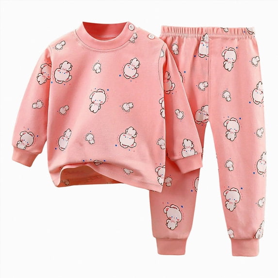 TAmten Toddler Baby Girl Fall Winter Clothes 2T 3T 4T 5T Outfits Long Sleeve Knitted Cotton Tops Pants Clothes Set Toddler Gift 3 6 12 18 24 Months Size 5-6 Years
