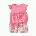 thumbnail image 1 of TAmten Toddler Baby Girls Clothes Sunflower T-shirt + Shorts with Cute Summer Girl Clothes Set(Pink,3-4 Years), 1 of 4