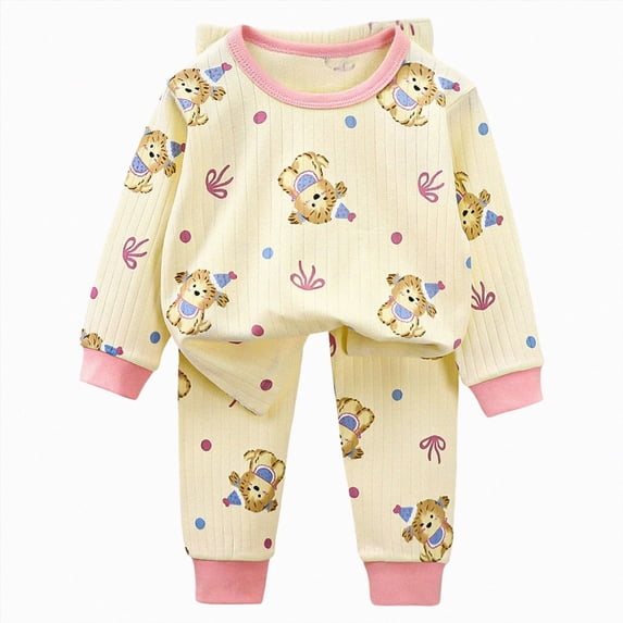 TAmten Toddler Boy 2-piece Pajamas Sleepwear Pjs for Baby Cute Soft Clothes Suit Dailywear & Loungewear Outfits Set Kids Clothing Outfits Size 7-8 Years