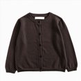 thumbnail image 1 of TAmten Toddler Boys Girls Cardigans Sweater V-Neck Long Sleeve Button Solid Cotton Knit Sweaters 6-12 Months 12-24 Months 2T 3T 4T 5T 6T 7T 8T 9T Children Coffee,12-18 Months, 1 of 5