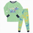 thumbnail image 1 of TAmten Toddler Boys Girls Spring Summer Cute Pattern Print 2Pcs Long Sleeve Soft Sleepwear Pants Pajamas Set Size 8-9 Years, 1 of 5