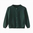 thumbnail image 1 of TAmten Toddler Boys Girls Sweater Cardigan Button Down Shawl Collar Cable Knitted Outwear Long Sleeve Sweater Coats with Pockets Dark Green,6-7 Years, 1 of 4
