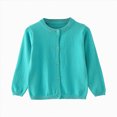 thumbnail image 1 of TAmten Toddler Boys Girls Sweater Cardigan Button Down Shawl Collar Cable Knitted Outwear Long Sleeve Sweater Coats with Pockets Mint Green,18-24 Months, 1 of 4
