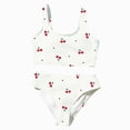 thumbnail image 1 of TAmten Toddler Girl Swimsuit 4t Teen Girls Swimsuits Two Piece Bikini Sets with Chest Pad White Size 5-6 Years, 1 of 5