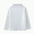 thumbnail image 1 of TAmten Toddler Girl Undershirts Girls Casual Tops Long Sleeve Turtleneck T-Shirt Basic Solid Color Blouse Outfit for Toddler Baby Girl 1-8 Years(White,4-5 Years), 1 of 6