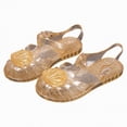 thumbnail image 1 of TAmten Toddler Girls Jelly Shoes Soft Unisex-Child Boys Jellies Sandals Rubber Sole Closed Toe Beach Summer Mary Jane Kids Princess Dress Flat(Yellow,1), 1 of 4