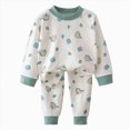 thumbnail image 1 of TAmten Toddler Girls Pajama Sets - Snug Fit Long Sleeve Shirring Sleepwear, Soft Breathable Kids Pjs,6-12 Months 12-24 Months 2t 3t 4t 5t 6t 7t 8t 9t Children Size 6-12 Months, 1 of 8