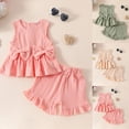 thumbnail image 1 of TAmten Toddler Kids Girl Summer 2Pcs Clothes 2T 3T 4T 5T Clothes Cute Ruffled Tops Dress Shorts Outfits Set Toddler Girls 2Pcs Outfits Size 2-3 Years, 1 of 9