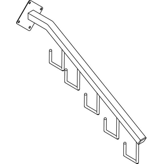 TB-5H-CH 5-Hook Waterfall for 18 in. Square Tube