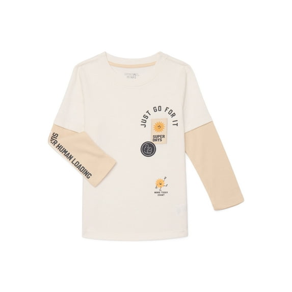 Garanimals Toddler Boys Layered Graphic Tee with Long Sleeves, Sizes 18M-5T