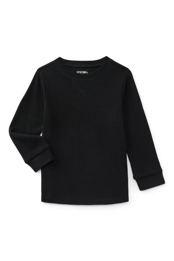 Toddler Boys Holiday Micro Thermal Tee with Long Sleeves, Sizes 18M-5T