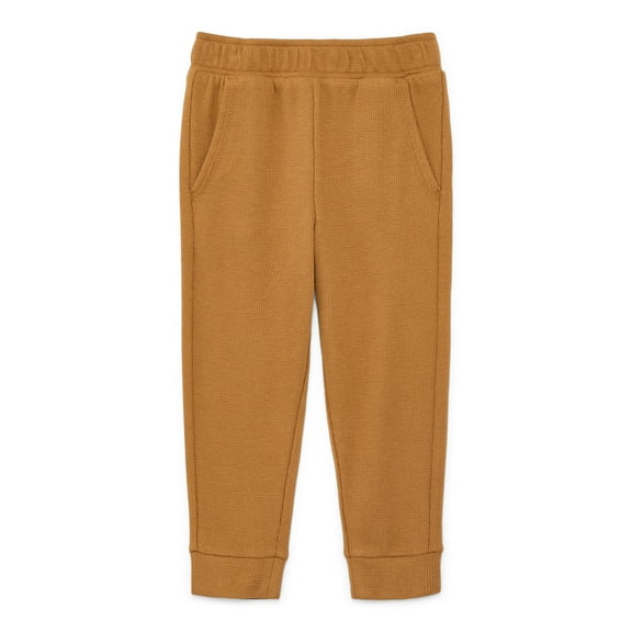 Garanimals Toddler Boys Holiday Solid Micro Thermal Joggers, Sizes 18M-5T