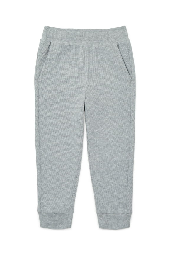 Toddler Boys Holiday Solid Micro Thermal Joggers, Sizes 18M-5T