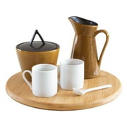 TB Home 10" Bamboo Lazy Susan Kitchen Turntable for Pantry Cabinet or Table
