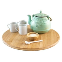 TB Home 20-7514 14" Bamboo Lazy Susan Kitchen Turntable for Pantry, Cabinet or Table
