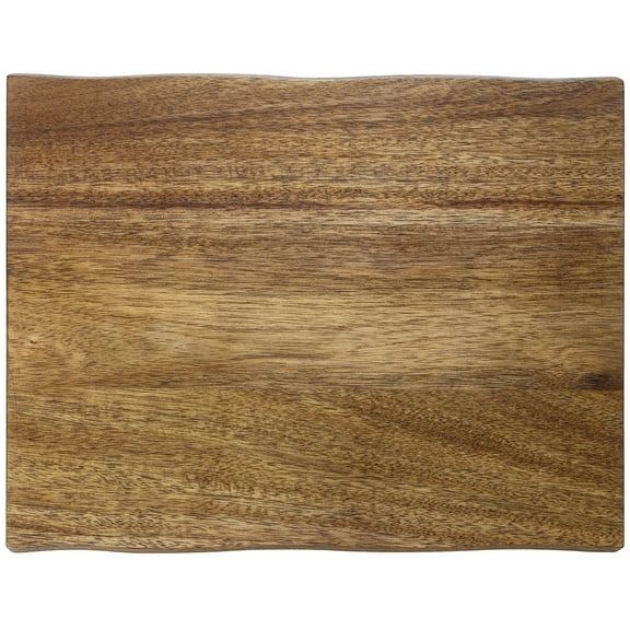 TB Home Acacia Wood Charcuterie Serving Board, Wooden Chopping Board for Kitchen, 13-3/4" x 11" x 5/8"
