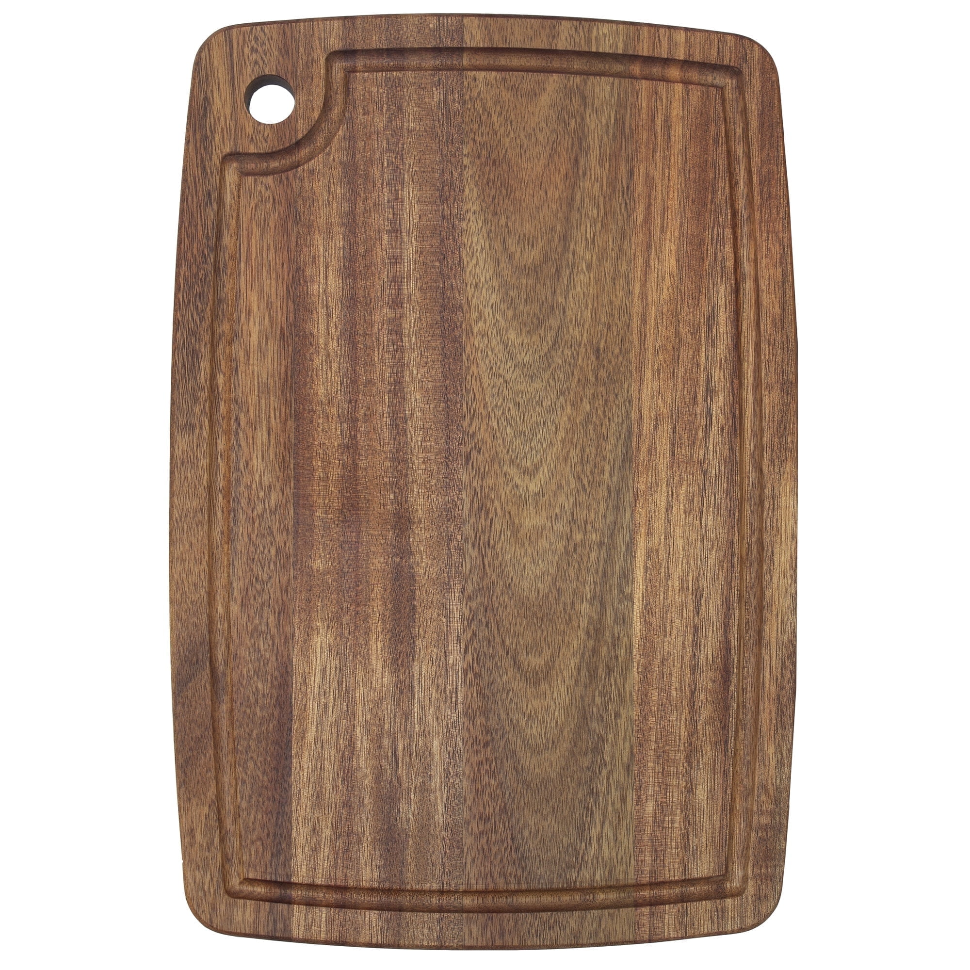 TB Home Acacia Wood Cutting Board with Juice Groove, 15" x 10"