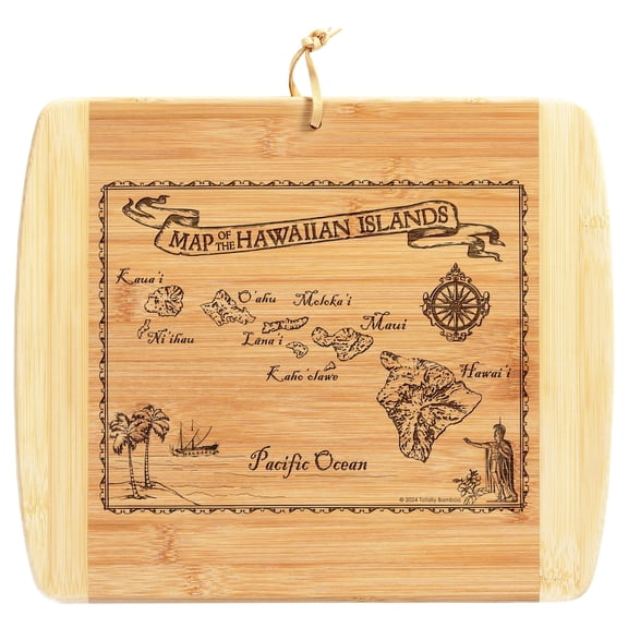 TB Home Hawaii State Cutting Board and Charcuterie Serving Platter, 13" x 11"