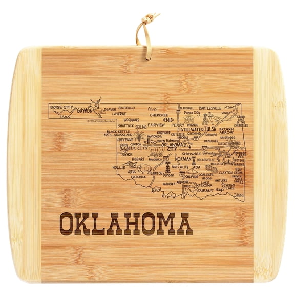 TB Home Oklahoma Cutting Board and Charcuterie Serving Platter, 13" x 11"