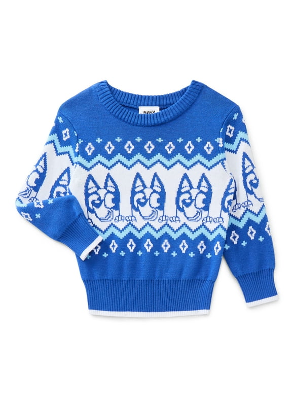 Bluey Toddler Boys Holiday Graphic Sweater, Sizes 12M-5T