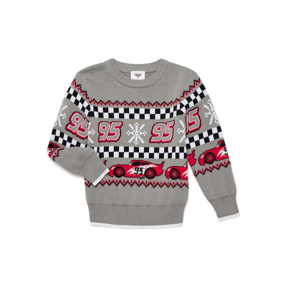 Pixar Cars Toddler Boys Sweater with Long Sleeves, Sizes 12M-5T