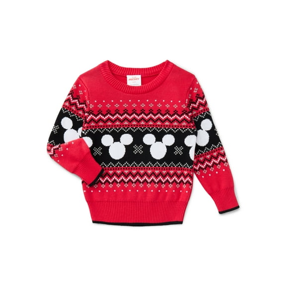 Mickey Mouse Toddler Boys Holiday Graphic Sweater, Sizes 12M-5T