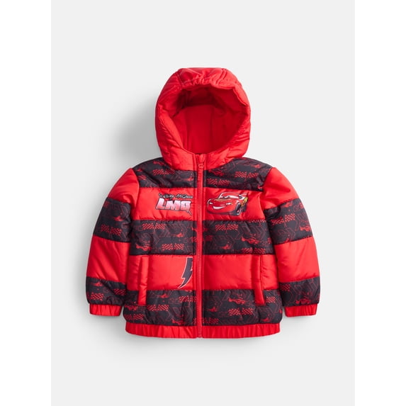 Cars Toddler Boys Heavyweight Puffer Jacket, Sizes 2T-5T