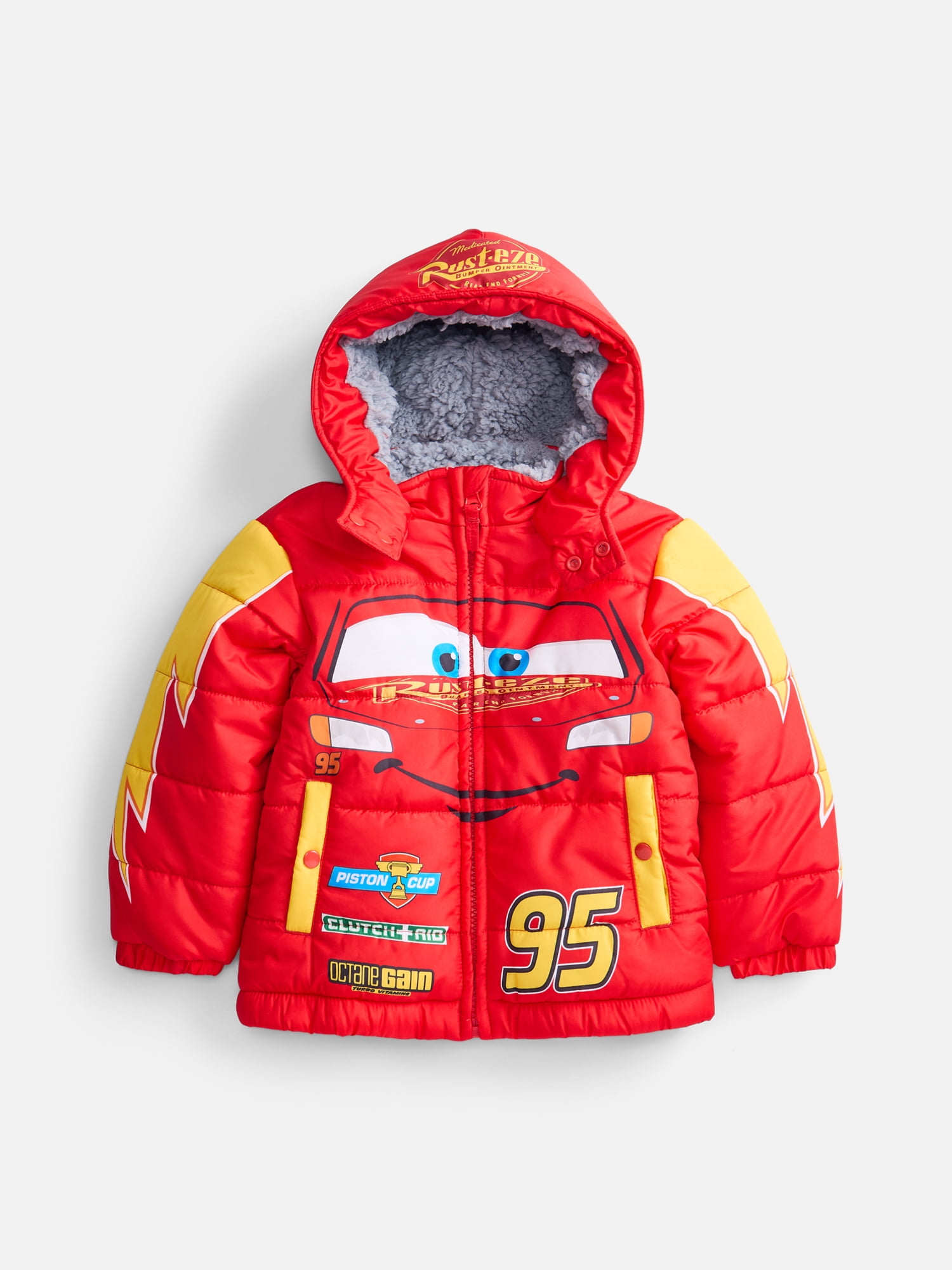 Disney Cars Toddler Boys Heavyweight Puffer Jacket, Sizes 2T-5T