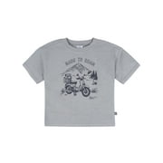 by Gerber Baby and Toddler Boy Organic Loose Fit Ringer Top, Sizes 0/3 Months - 5T