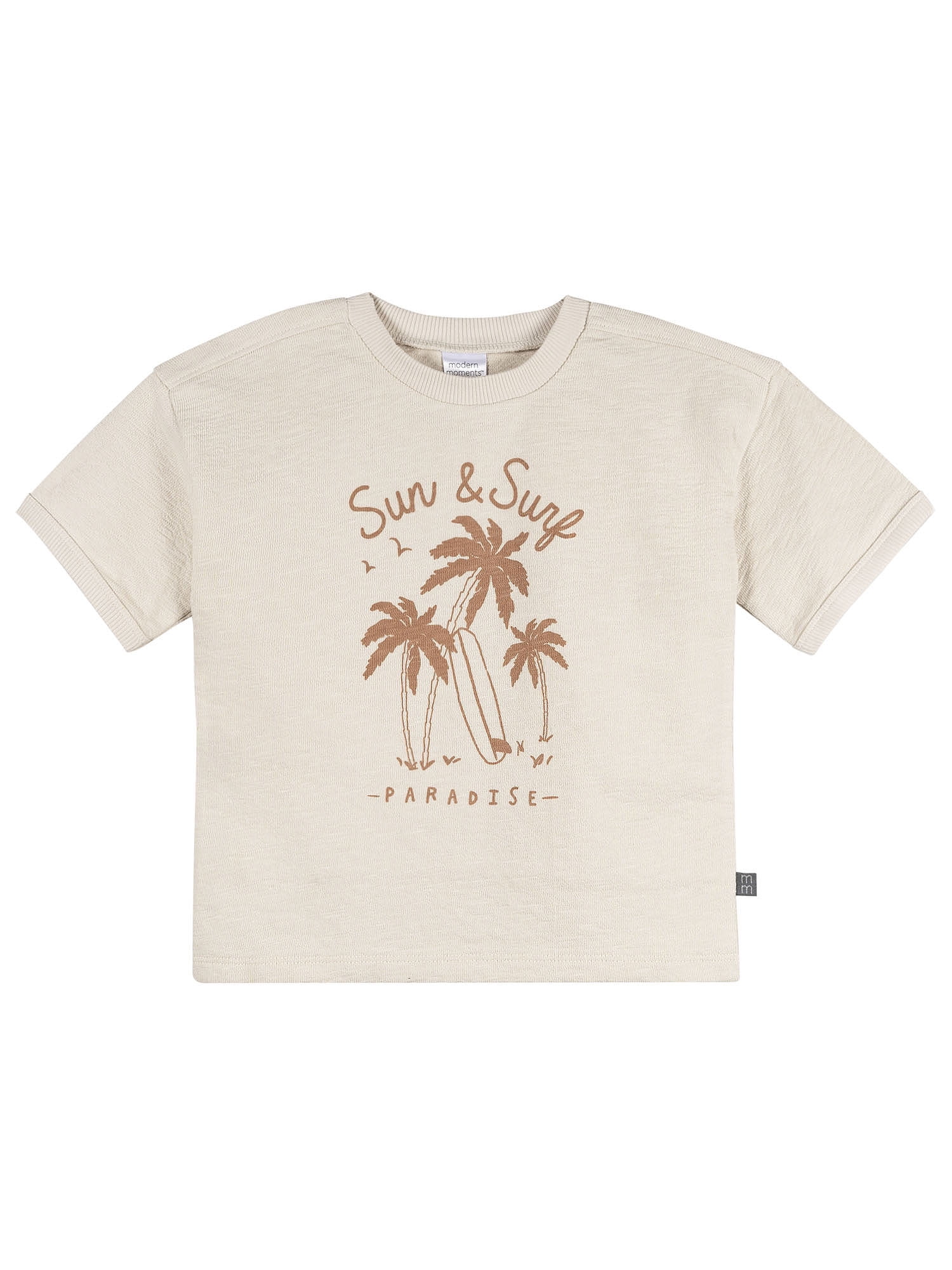 Modern Moments by Gerber Baby and Toddler Boy Organic Loose Fit Ringer Top, Sizes 0/3 Months - 5T