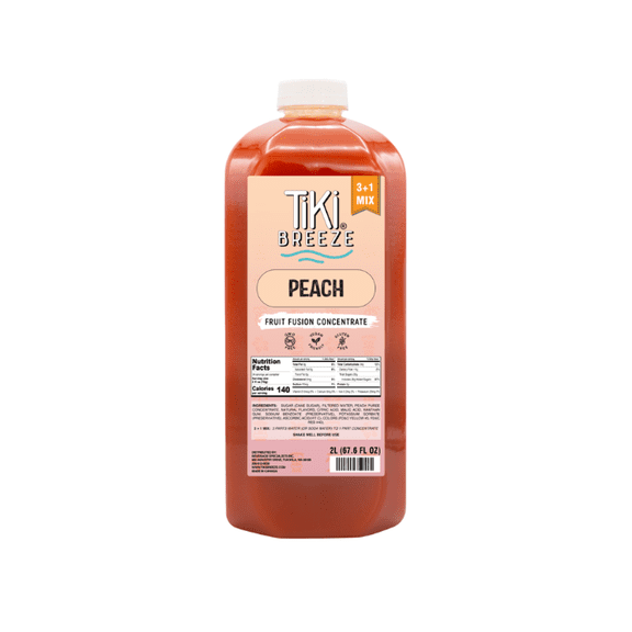 TB Peach Fruit Fusion Drink Mix Concentrate cs 6/2 ltr