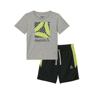 Reebok Toddler Boy's 2 Piece Race Daze Short Sleeve Tee & Short Set, Sizes 12M-5T