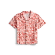 Toddler Boys Camp Shirt with Short Sleeves, Sizes 12M-5T