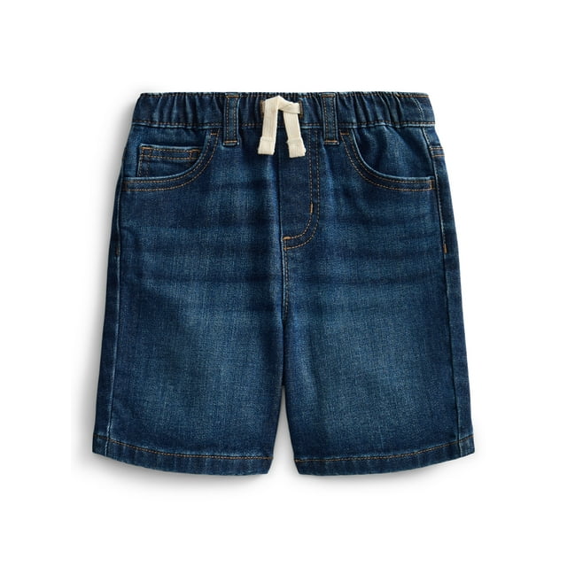 Wonder Nation Baby and Toddler Boys' Pull On Denim Shorts, Sizes 12M-5T