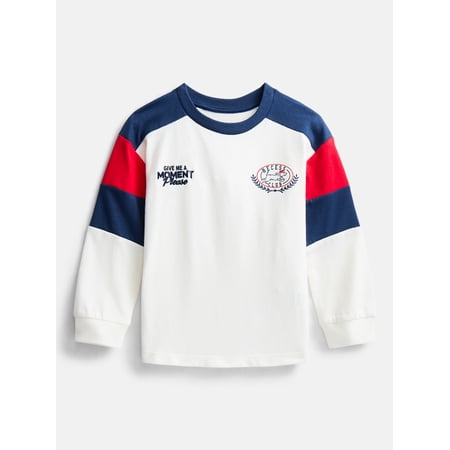 Wonder Nation Toddler Boys' Graphic Tee with Long Sleeves, Sizes 18M-5T