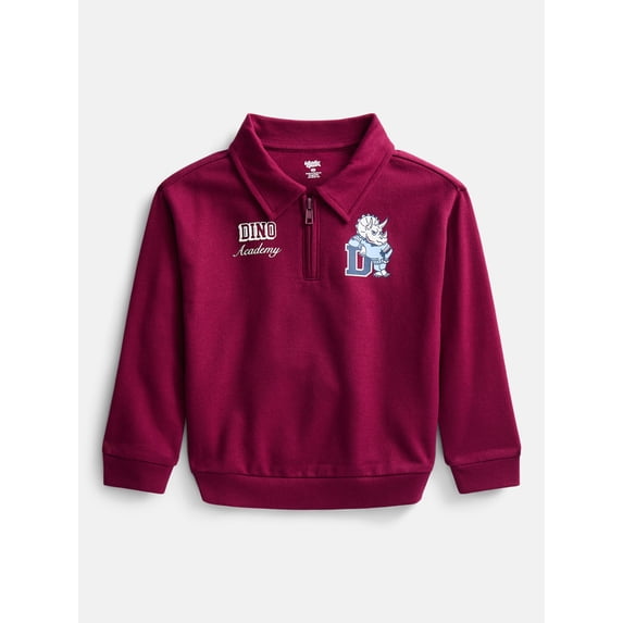 Wonder Nation Toddler Boys' Quarter Zip Sweater with Long Sleeves, Sizes 18M-5T