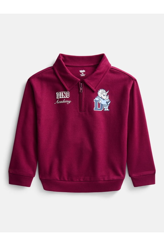 Toddler Boys' Quarter Zip Sweater with Long Sleeves, Sizes 18M-5T