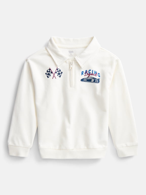 Toddler Boys' Quarter Zip Sweater with Long Sleeves, Sizes 18M-5T