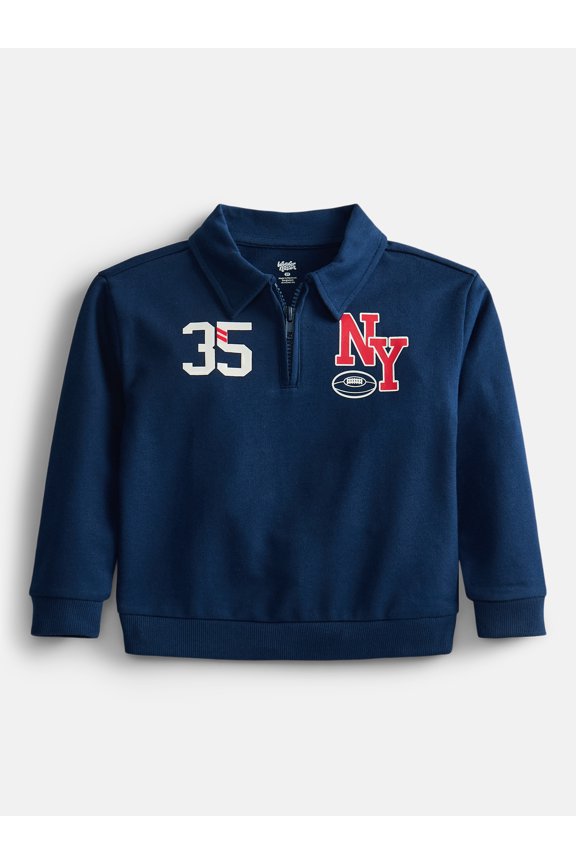 Toddler Boys' Quarter Zip Sweater with Long Sleeves, Sizes 18M-5T