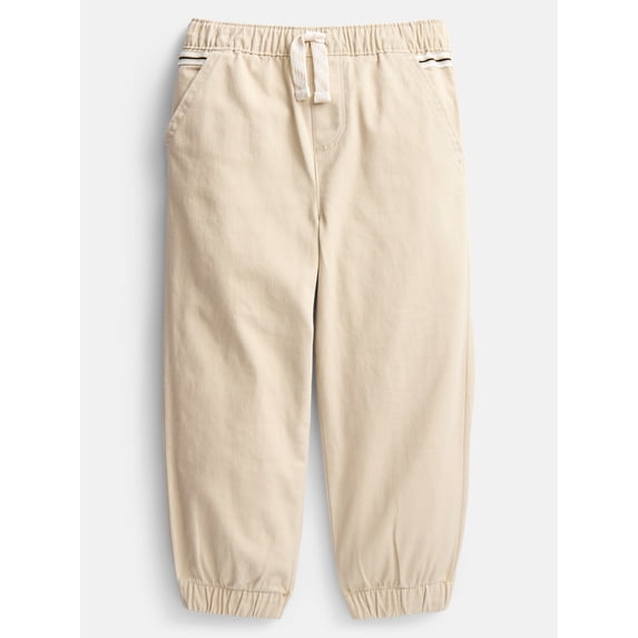 Wonder Nation Toddler Boys Woven Cotton Joggers, Sizes 18M-5T
