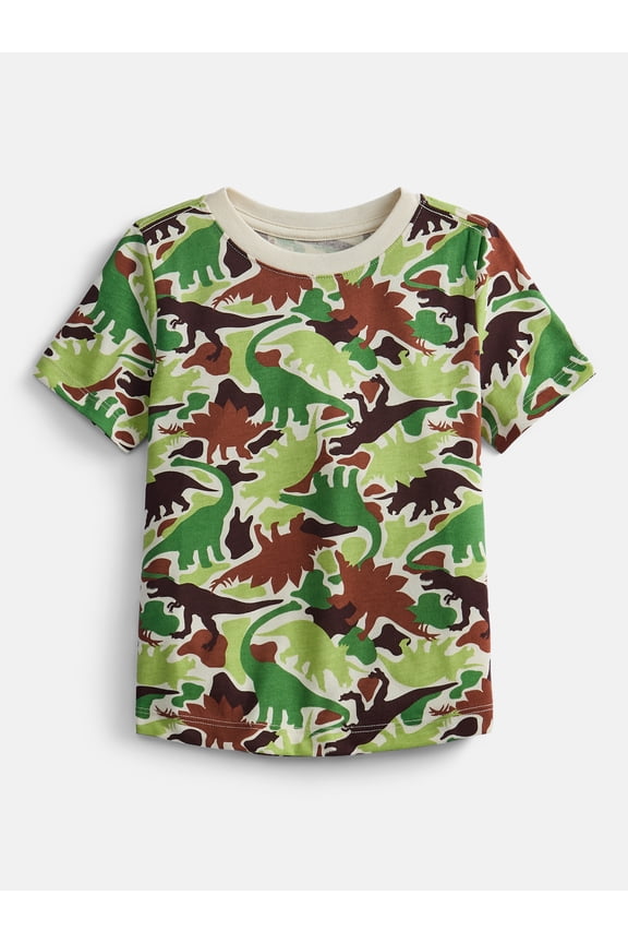 Toddler Boys Printed Tee with Short Sleeves, Sizes 18M-5T