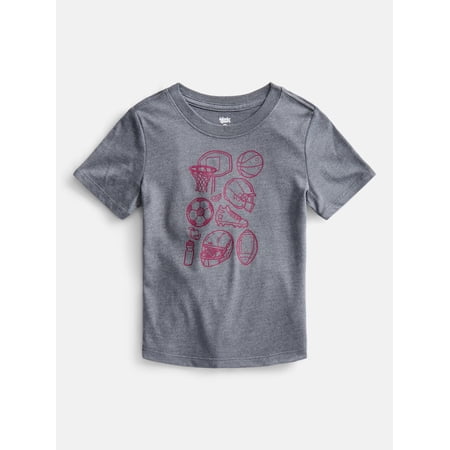 Wonder Nation Toddler Boys Graphic Tee with Short Sleeves, Sizes 18M-5T