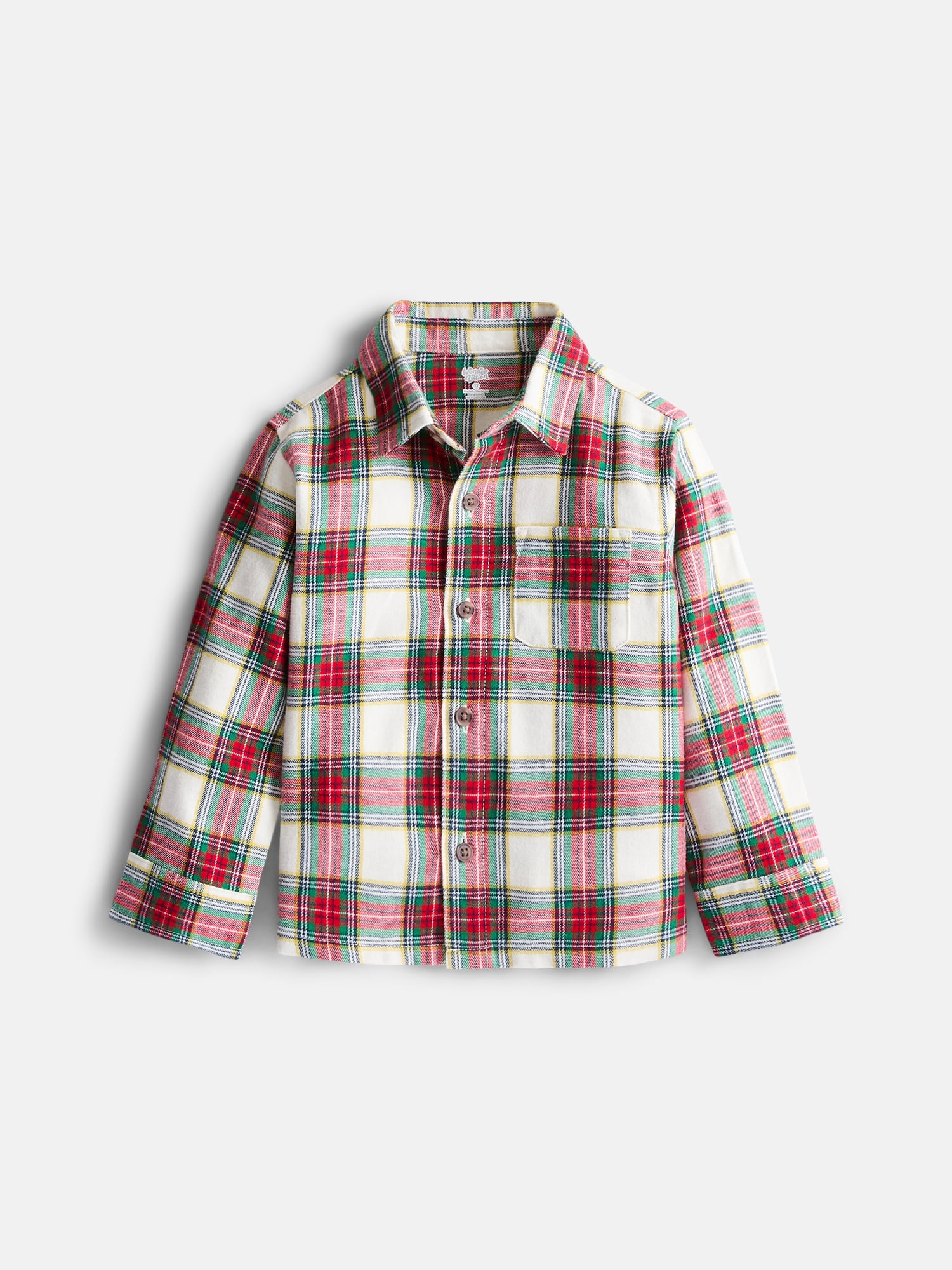 Wonder Nation Toddler Boys' Flannel Shirt with Long Sleeves, Sizes 12M-5T