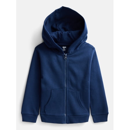 Wonder Nation Baby and Toddler Fleece Zip Up Hoodie, Sizes 0M-5T