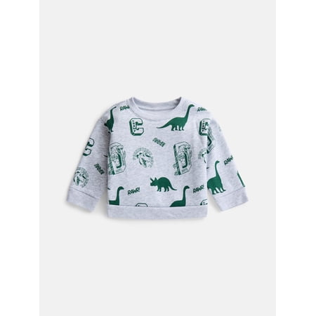 Wonder Nation Baby & Toddler Fleece Crewneck Sweatshirt, Sizes 6M-5T