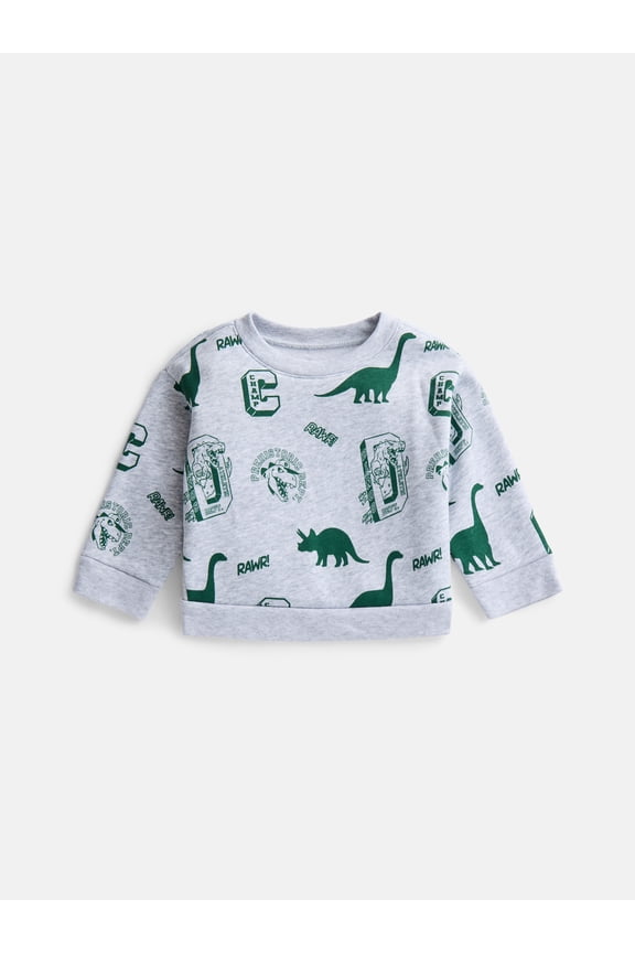 Baby & Toddler Boys Graphic Fleece Crewneck Sweatshirt, Sizes 6M-5T
