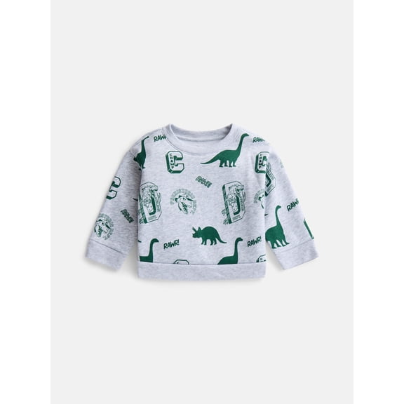 Wonder Nation Baby & Toddler Fleece Crewneck Sweatshirt, Sizes 6M-5T