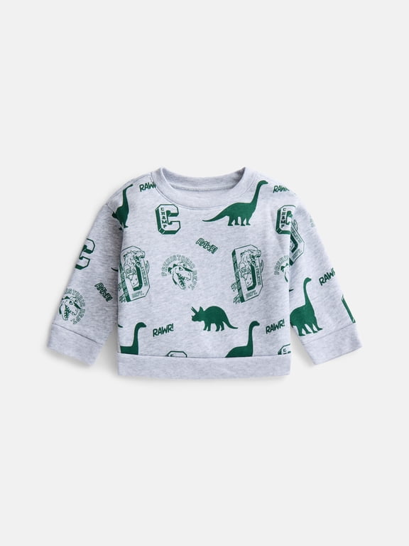 Baby & Toddler Fleece Crewneck Sweatshirt, Sizes 6M-5T