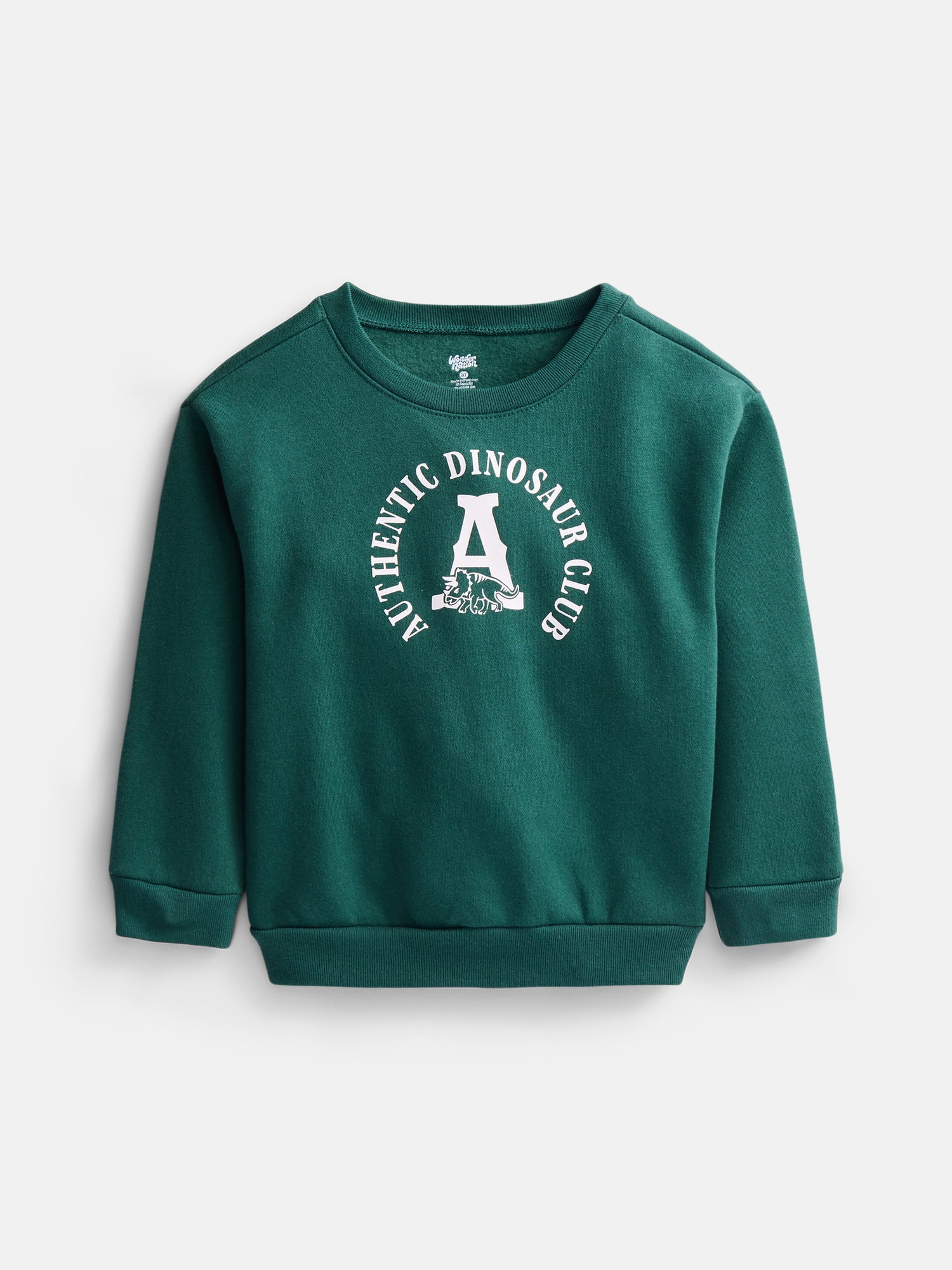 Wonder Nation Baby & Toddler Fleece Crewneck Sweatshirt, Sizes 6M-5T